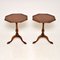 Leather Top Side Tables, 1930s, Set of 2 1