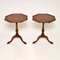 Leather Top Side Tables, 1930s, Set of 2, Image 1