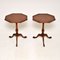 Leather Top Side Tables, 1930s, Set of 2 2