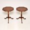 Leather Top Side Tables, 1930s, Set of 2, Image 2