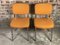 Vintage Beistellstühle aus verchromtem Metall & gelber Wolle, 1970er, 2er Set 3