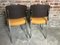 Vintage Side Chairs in Chromed Metal & Yellow Wool, 1970s, Set of 2 7