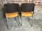 Vintage Side Chairs in Chromed Metal & Yellow Wool, 1970s, Set of 2, Image 7