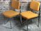 Vintage Side Chairs in Chromed Metal & Yellow Wool, 1970s, Set of 2, Image 2