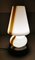Lámpara de mesa era espacial pequeña de cristal de Murano opalino y mármol estilo Carlo Moretti, Imagen 6