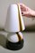 Petite Lampe de Bureau Space Age en Verre de Murano Opalin et Marbre de Style Carlo Moretti 16