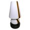 Petite Lampe de Bureau Space Age en Verre de Murano Opalin et Marbre de Style Carlo Moretti 1
