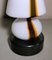 Kleine Space Age Tischlampe aus Opalglas & Marmor im Carlo Moretti Stil 8