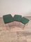 Green Nesting Tables by Aldo Tura, 1975, Set of 3 3