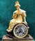 French Louis XVI Style Parigina Mantel Clock in Gilded Bronze 8