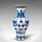Vintage Chinese White and Blue Flower Vase 2