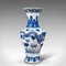Vintage Chinese White and Blue Flower Vase 4
