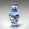 Vintage Chinese White and Blue Flower Vase 1