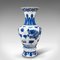 Vintage Chinese White and Blue Flower Vase 3