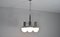 Mid-Century Modern Italian Opaline and Chrome Chandelier 6