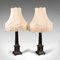 Vintage English Bronzed Corinthian Table Lamps, Set of 2 1