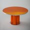 Reflective Collection Round Red Table by Sebastiano Bottos for Bottos Design Italia 1