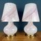 Murano Glas Mushroom Tischlampen, Italien, 1970er, 2er Set 1