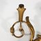 Barocke Wandlampe aus vergoldetem Metall & Holz, 20. Jh., Italien 5