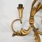 Barocke Wandlampe aus vergoldetem Metall & Holz, 20. Jh., Italien 6