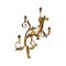Barocke Wandlampe aus vergoldetem Metall & Holz, 20. Jh., Italien 1