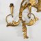Barocke Wandlampe aus vergoldetem Metall & Holz, 20. Jh., Italien 7
