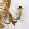 Lampada da parete in stile barocco in metallo dorato e legno, Italia, Immagine 3