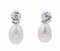 Orecchini pendenti in oro bianco a 18 carati con perle, rubini e diamanti, set di 2, Immagine 3