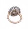 14 Karat Rose Gold and Silver Ring with Emeralds and Diamonds 3