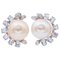 Boucles d'Oreilles en Or Rose 14 Carats avec Perles Roses, Aigue-Marine et Diamants, Set de 2 1