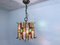 Brutalist Style Chandelier in Glass Metal from Poliarte Longobard, 1960s 12