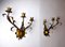 Regency Italian Floral Sconces in Metallic, 1950s, Set of 2, Image 4