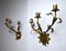 Regency Italian Floral Sconces in Metallic, 1950s, Set of 2, Image 6