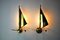 Mid-Century Italian Sailboat Sconces in Brass, 1950s, Set of 2, Image 2