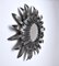 Italian Silvered Sun Mirror with Silver Leaf from Forge, 1970, Image 4