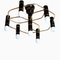 Italian Geometric Ceiling Light with Seven Lights from Maison Sciolari, 1970 1