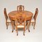 Antique Dutch Olive Wood Dining Table & Chairs, Set of 5, Image 2