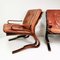 Norwegian Armchairs in Leather by I. Rolling, Westnof, 1970s, Set of 2 8