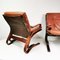 Norwegian Armchairs in Leather by I. Rolling, Westnof, 1970s, Set of 2 12