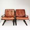 Norwegian Armchairs in Leather by I. Rolling, Westnof, 1970s, Set of 2 1
