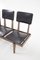 Vintage Italian Bench with Black Leather Seats, Image 2