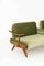Wood, Brass and Velvet Green Fabric Daybed, 1950s 9