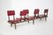 Vintage Italian Bench with Red Leather Seats, Image 1