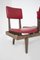 Vintage Italian Bench with Red Leather Seats 11