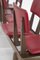 Banco italiano vintage con asientos de cuero rojo, Imagen 2