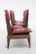 Vintage Italian Bench with Red Leather Seats, Image 5