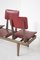 Banco italiano vintage con asientos de cuero rojo, Imagen 8