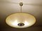 Mid-Century Art Deco Pendant Light in Brass and Glass, 1950s 2