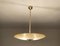 Mid-Century Art Deco Pendant Light in Brass and Glass, 1950s, Image 4