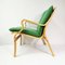 Danish Modern Armchair in Green Fabric, 1970s 6